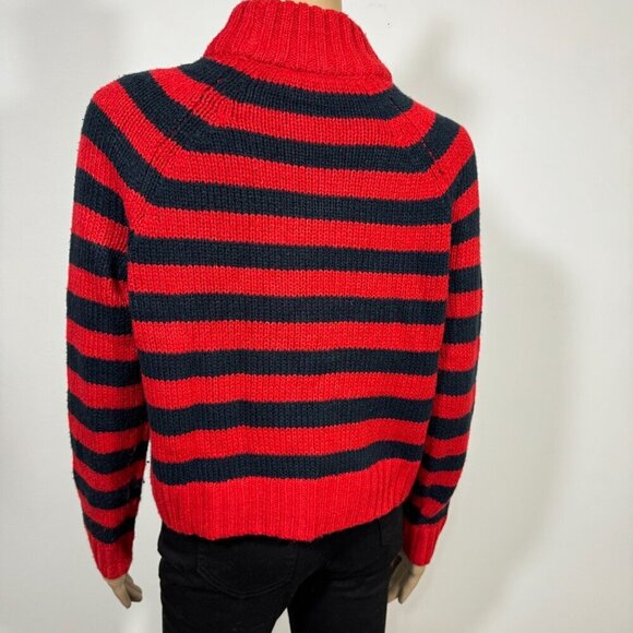 Tommy Jeans Women's Y2K Mock Neck Stripe Knit Sweater Size Small - Picture 5 of 7